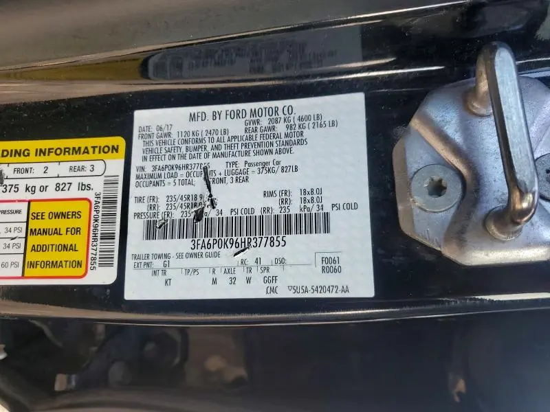 2017 FORD FUSION TITANIUM  