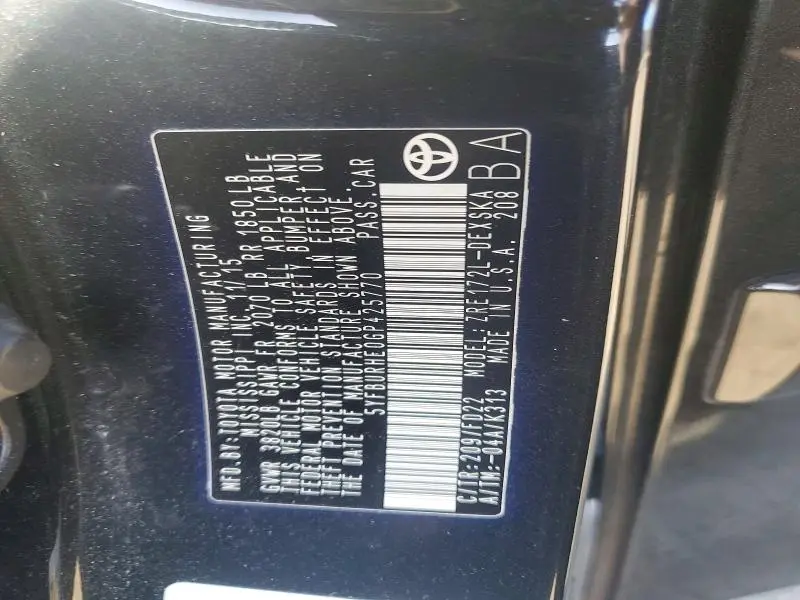 2016 TOYOTA COROLLA S PLUS  