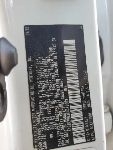 2012 TOYOTA VENZA LE  