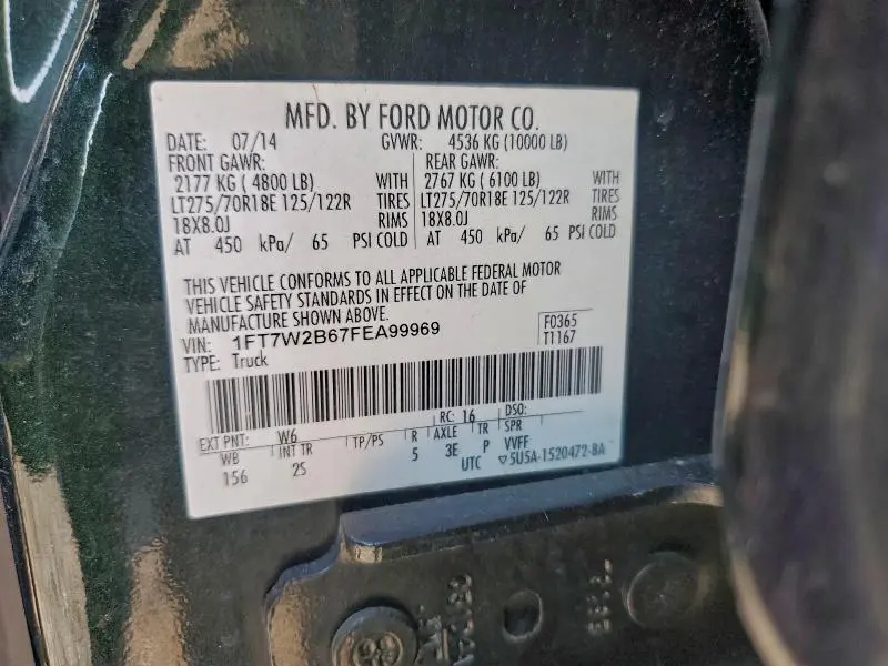 2015 FORD F250 SUPER DUTY  