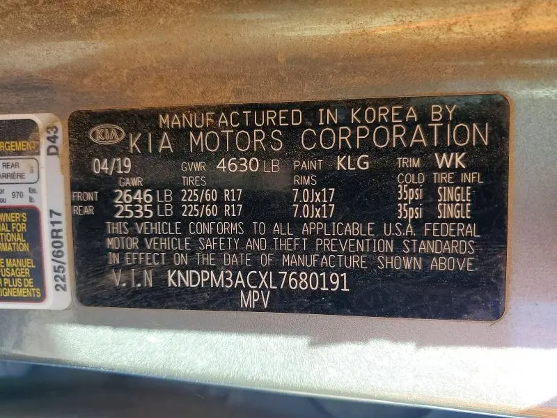 2020 KIA SPORTAGE LX  