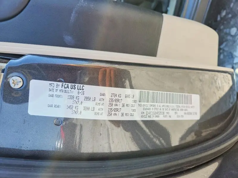 2017 CHRYSLER PACIFICA TOURING  