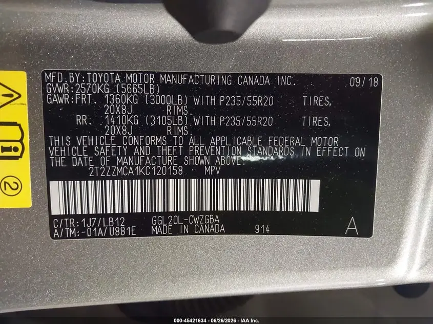 2019 LEXUS RX 350  