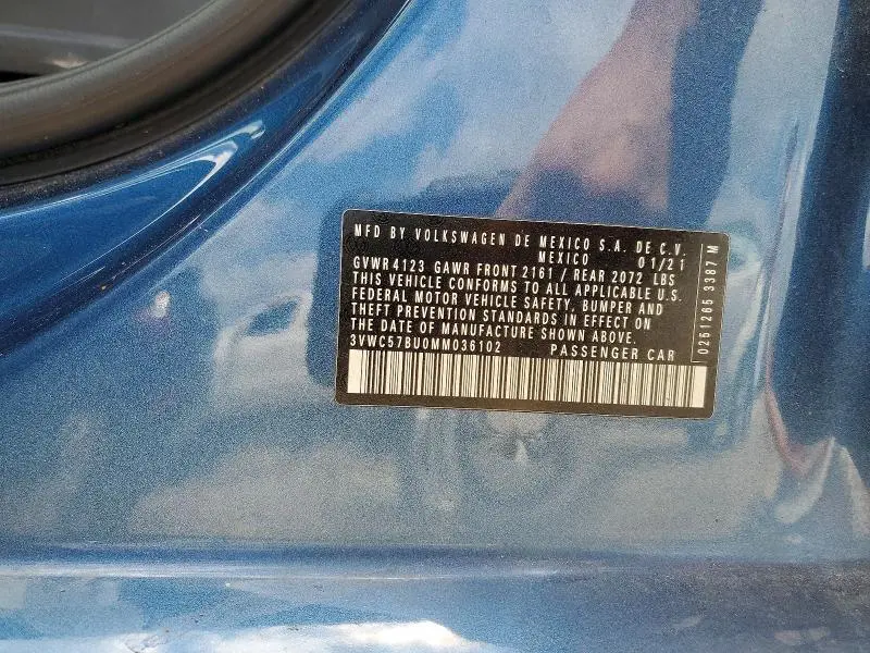 2021 VOLKSWAGEN JETTA S  