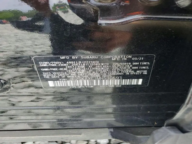 2021 SUBARU FORESTER   