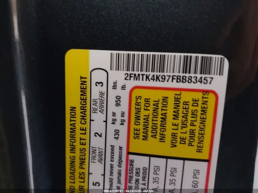 2015 FORD EDGE TITANIUM