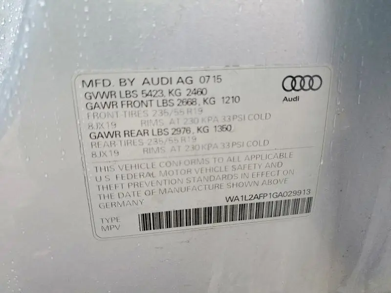 2016 AUDI Q5 PREMIUM PLUS  