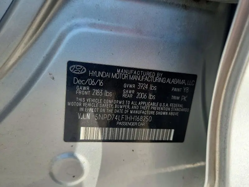 2017 HYUNDAI ELANTRA SE  