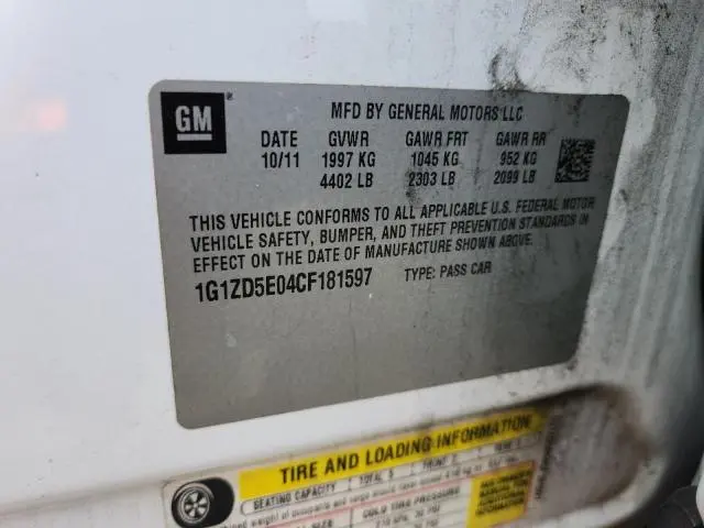 2012 CHEVROLET MALIBU 2LT  