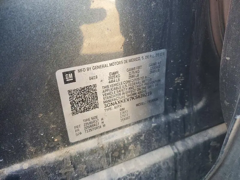 2019 CHEVROLET EQUINOX LT  