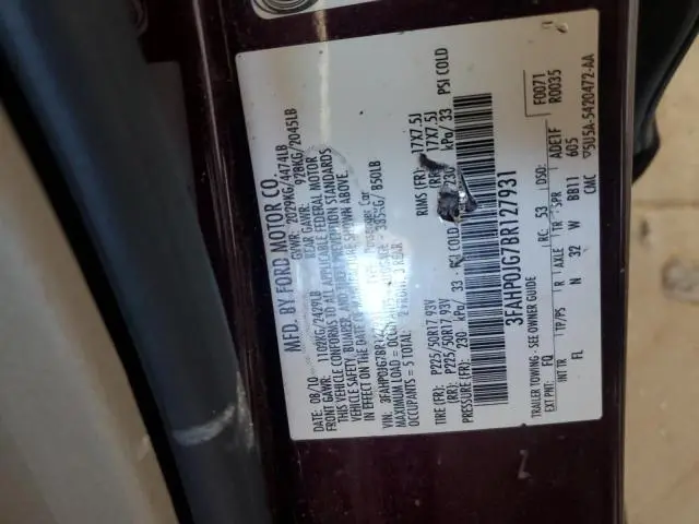 2011 FORD FUSION SEL  