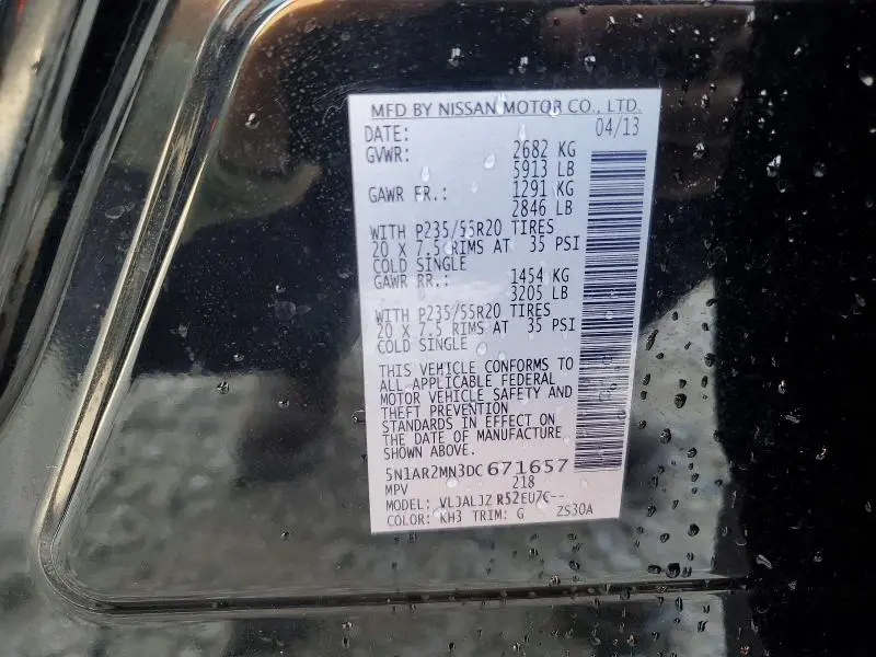 2013 NISSAN PATHFINDER S  