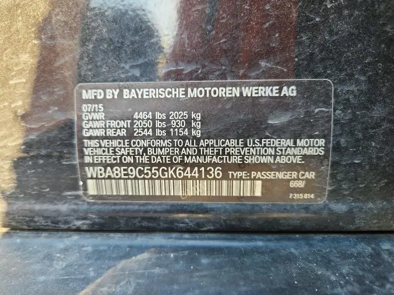 2016 BMW 328 I SULEV  