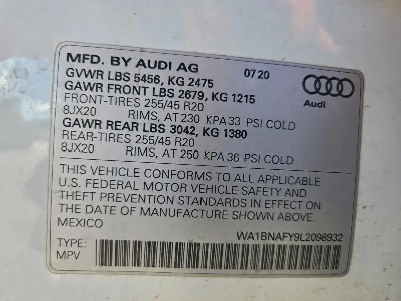 2020 AUDI Q5 PREMIUM PLUS  