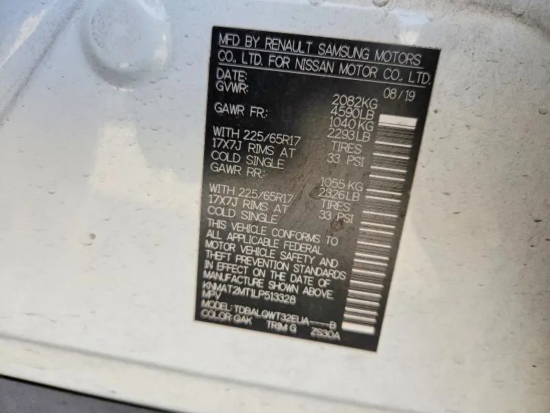 2020 NISSAN ROGUE SV  