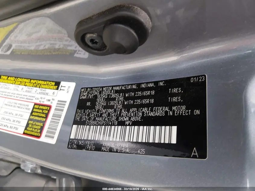 2023 TOYOTA HIGHLANDER HYBRID LE