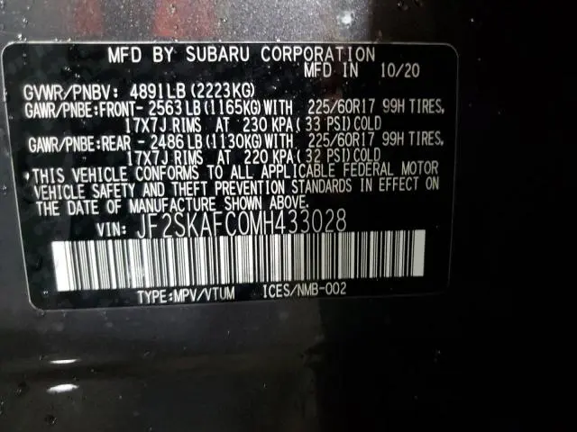 2021 SUBARU FORESTER PREMIUM  