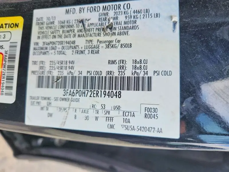2014 FORD FUSION SE  