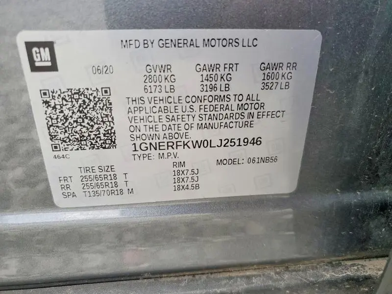 2020 CHEVROLET TRAVERSE LS  