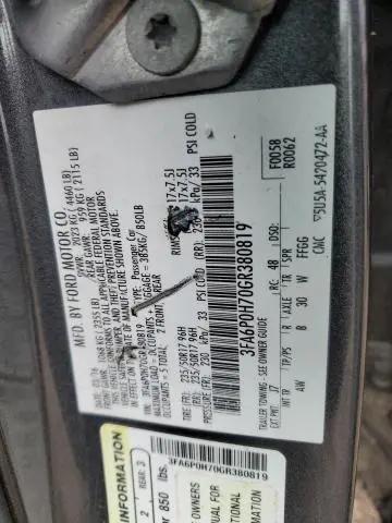 2016 FORD FUSION SE  