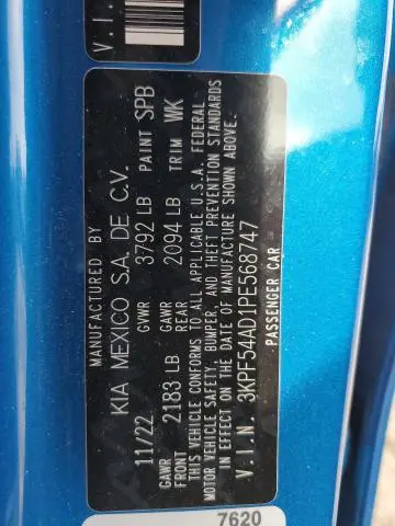 2023 KIA FORTE GT LINE  