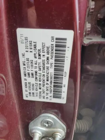 2011 HONDA ACCORD LX