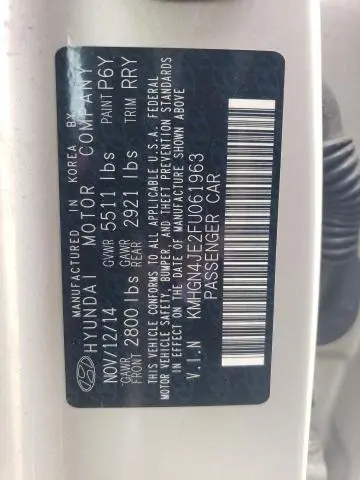 2015 HYUNDAI GENESIS 3.8L  