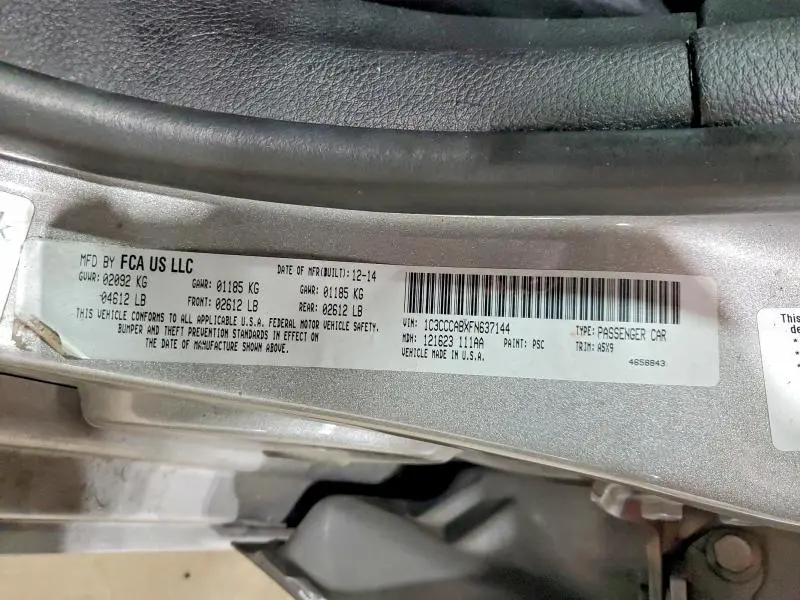 2015 CHRYSLER 200 LIMITED  