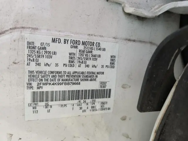 2015 FORD EDGE TITANIUM  