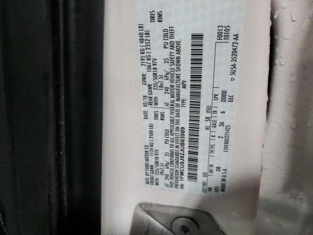 2018 FORD ESCAPE TITANIUM