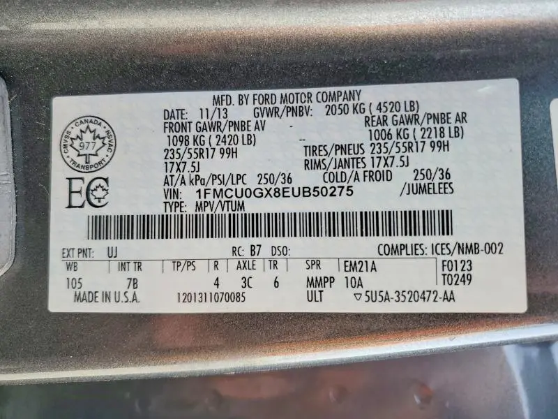 2014 FORD ESCAPE SE  