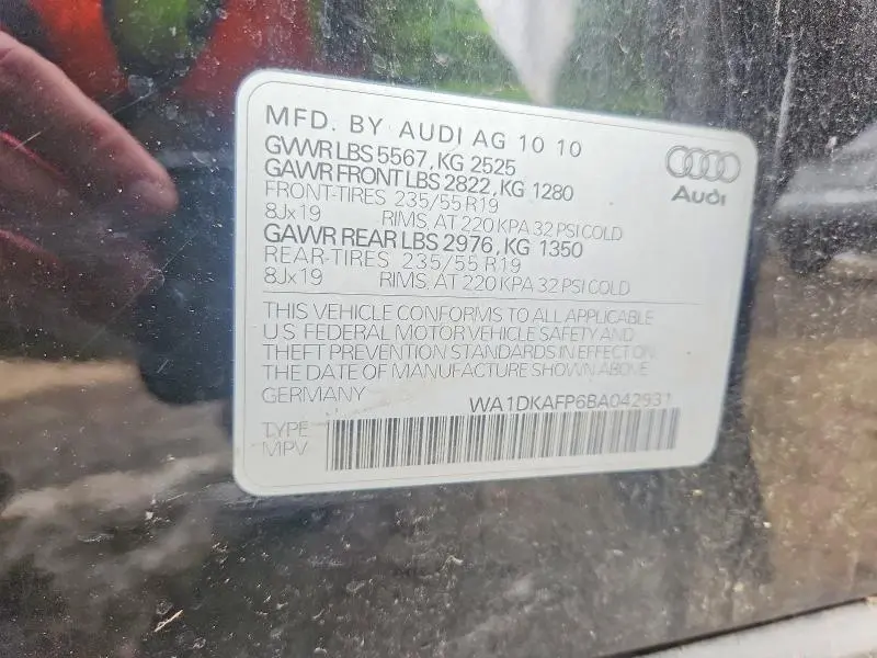 2011 AUDI Q5 PREMIUM PLUS  