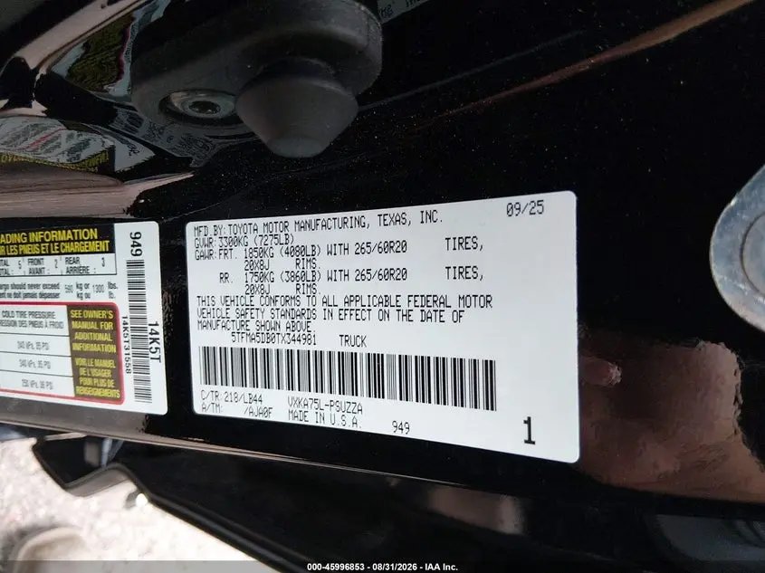 2026 TOYOTA TUNDRA 1794 EDITION CREWMAX 5.5' BED