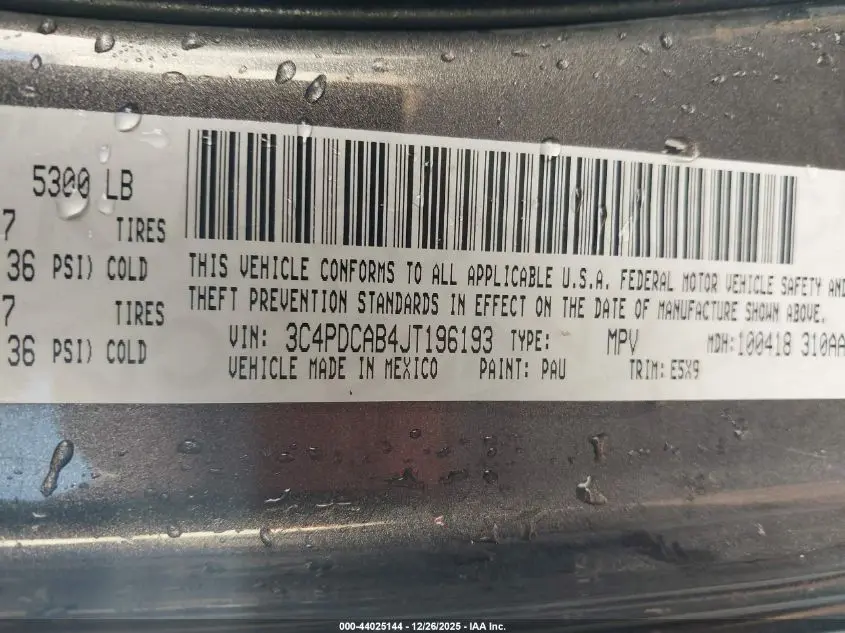 2018 DODGE JOURNEY SE