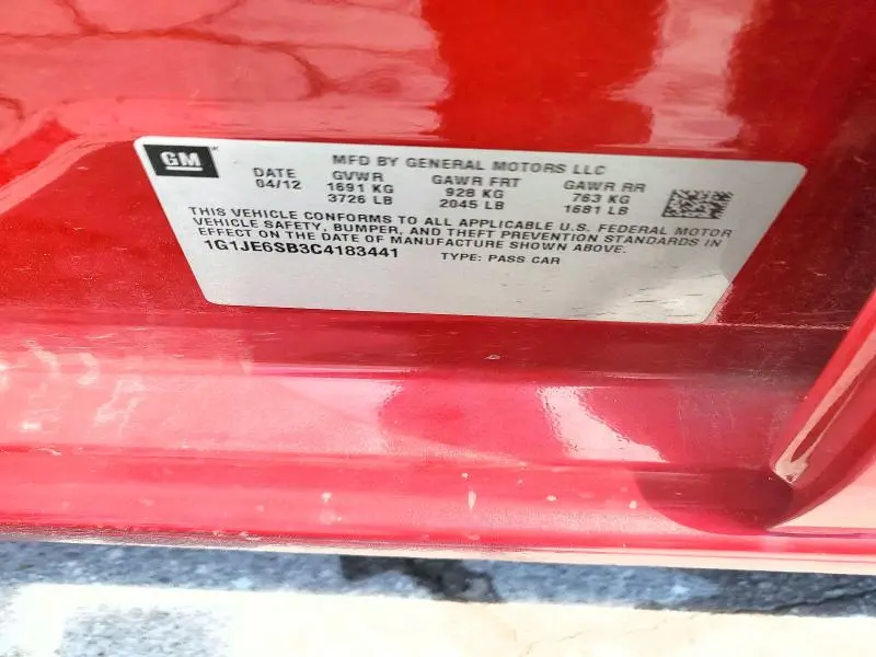 2012 CHEVROLET SONIC LTZ  