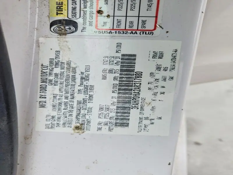 2010 FORD FUSION SE  