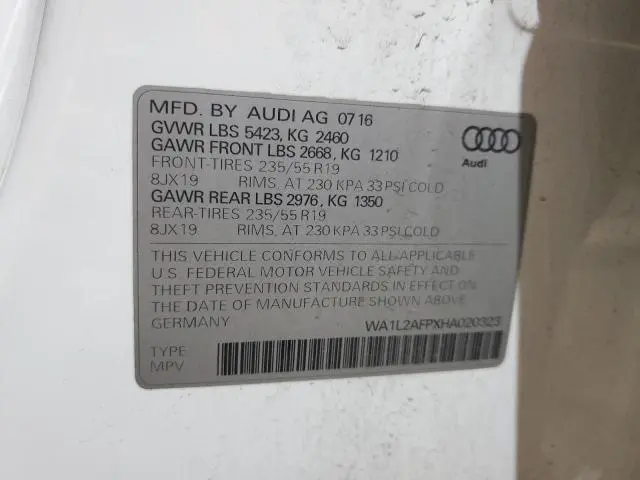 2017 AUDI Q5 PREMIUM PLUS  