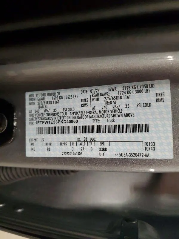 2023 FORD F150 SUPERCREW  