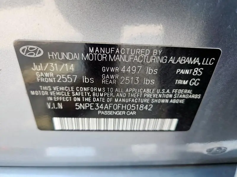 2015 HYUNDAI SONATA SPORT  