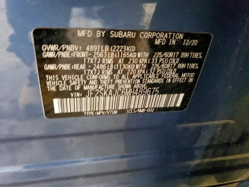 2021 SUBARU FORESTER PREMIUM  