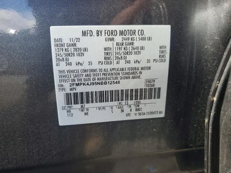 2022 FORD EDGE   
