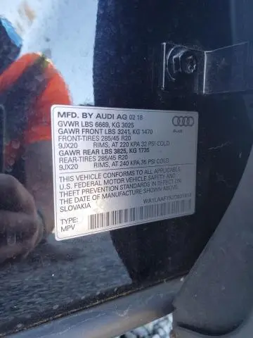 2018 AUDI Q7 PREMIUM PLUS  