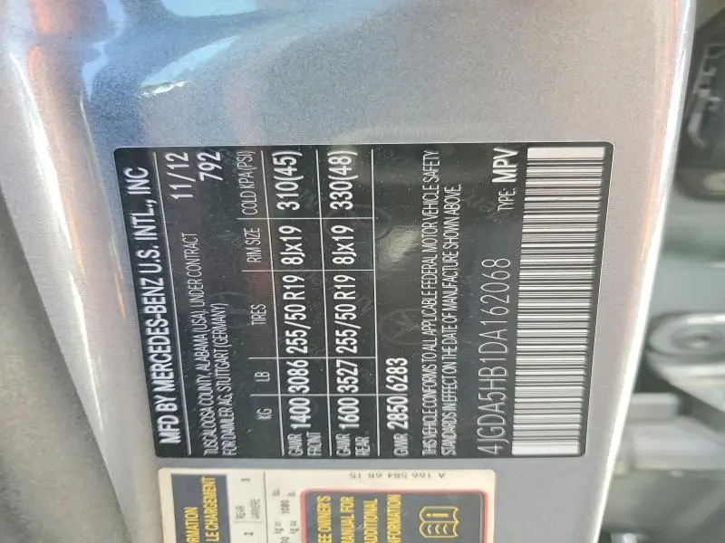 2013 MERCEDES-BENZ ML 350 4MATIC  