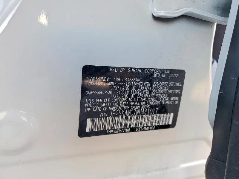 2022 SUBARU FORESTER WILDERNESS  