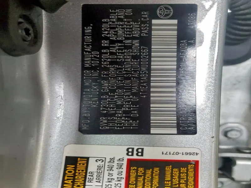 2021 TOYOTA AVALON XSE  