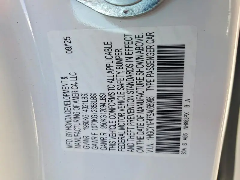 2025 HONDA ACCORD SE  