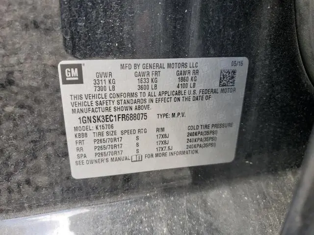 2015 CHEVROLET TAHOE SPECIAL  