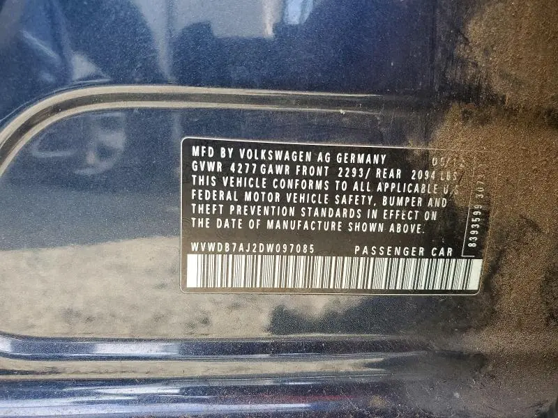 2013 VOLKSWAGEN GOLF   