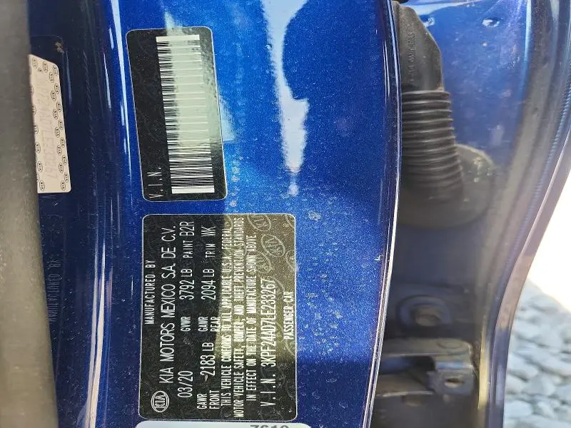 2020 KIA FORTE LXS  