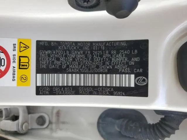 2018 LEXUS ES 350  